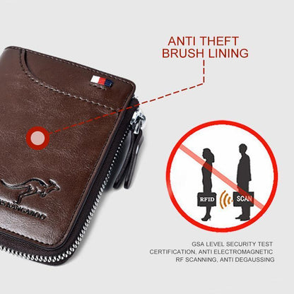 Secure Leather Multifunction Wallet